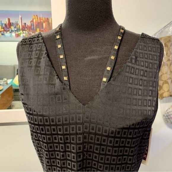 NWT❤️Dylan and Rose Black Geo CrossStrap Dress-M - Picture 2 of 10